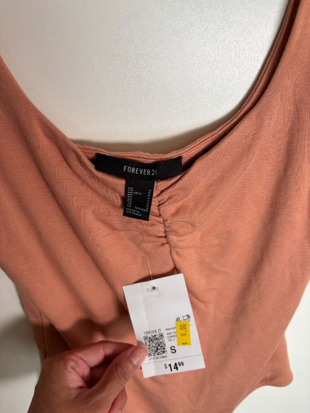 Forever 21 Rust Ruched Bodysuit — Size Small - Picture 4 of 5